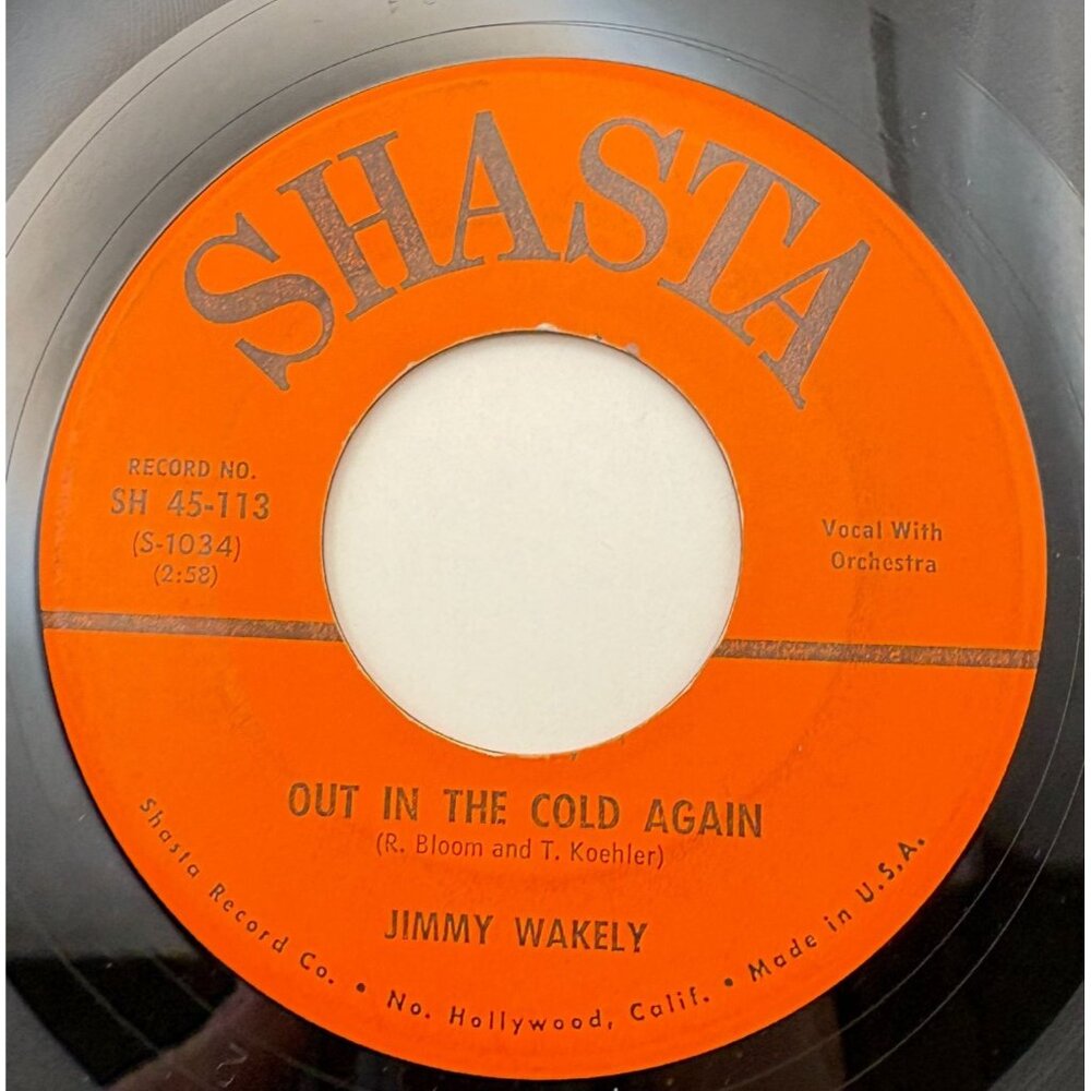 Jimmy Wakely Out in the Cold Again / I Know How it Feels 45 Vinyl 60s Country